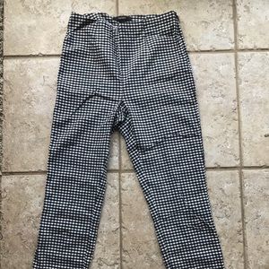 Forever 21 Ankle Cropped Gingham Pants